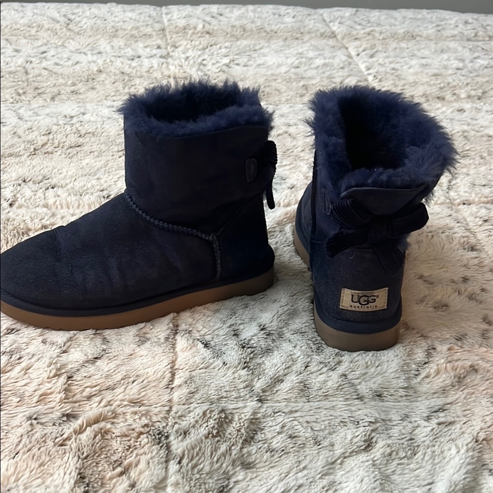 UGG Navy Blue Shearling Boots